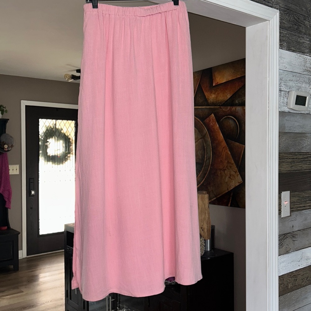 LUCY PARIS PINK  MAXI SKIRT NWT M NWT